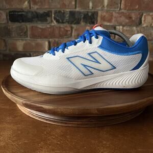 New Balance 996v6 White Blue Pickle Ball Court Shoe Sneakers Women's 8